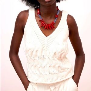 Zara crocheted sleeveless top